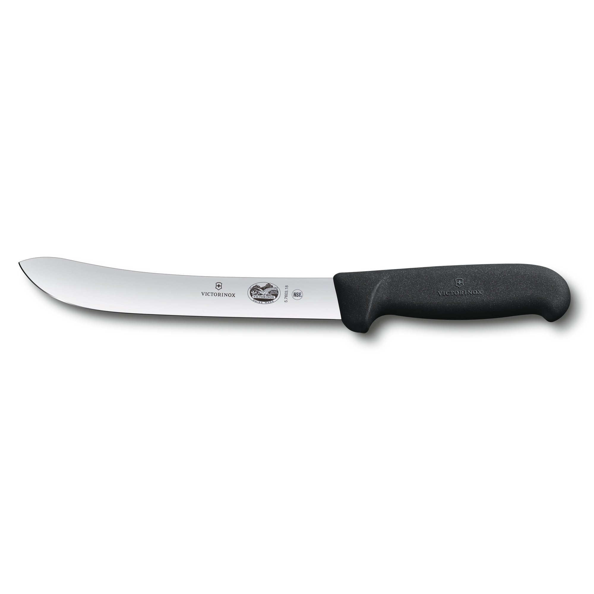 Slaktkniv m tungt stelt blad, 18 cm, svart Fibrox