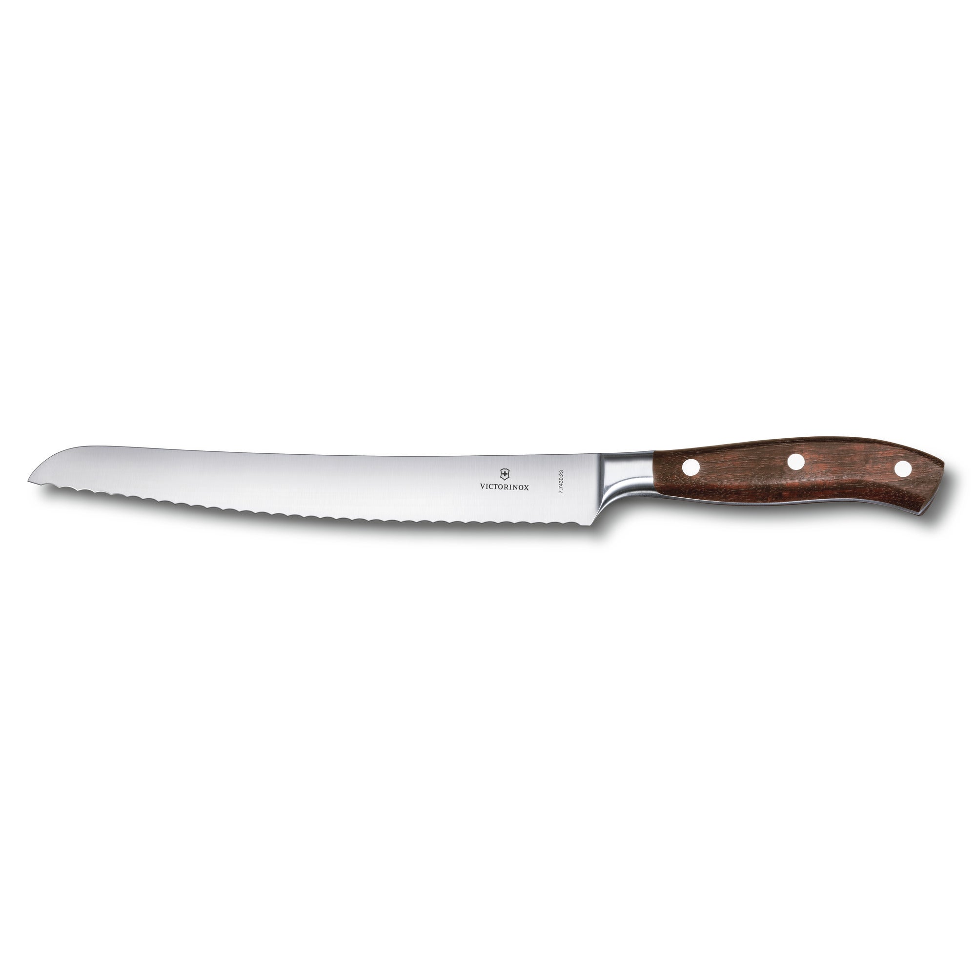 Brödkniv, Grand Mâitre, tandad, 23 cm, smidd, träh