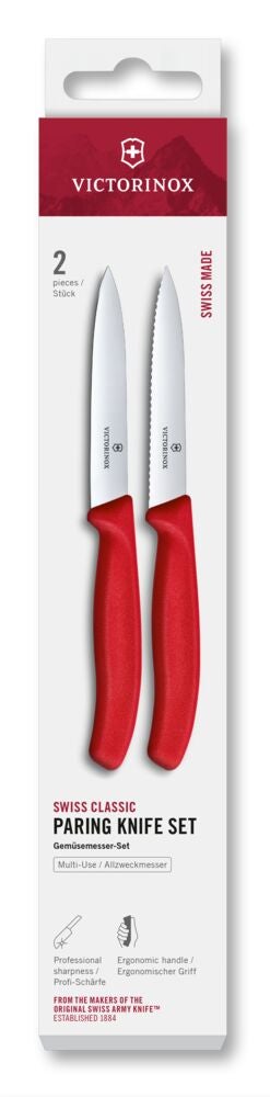 Swiss Classic, paring knife set, 2pcs, 10cm, strai