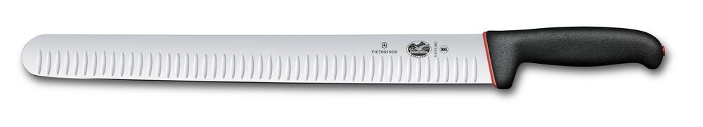 Dual Grip, slicing knife, 36cm, fluted, black/red