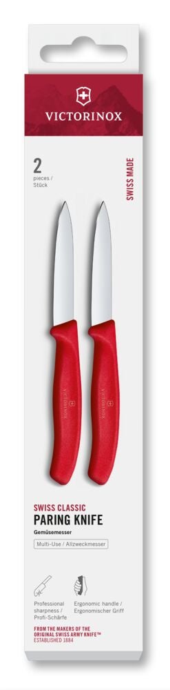 Swiss Classic, paring knife, 2pcs, 8cm, straight, 