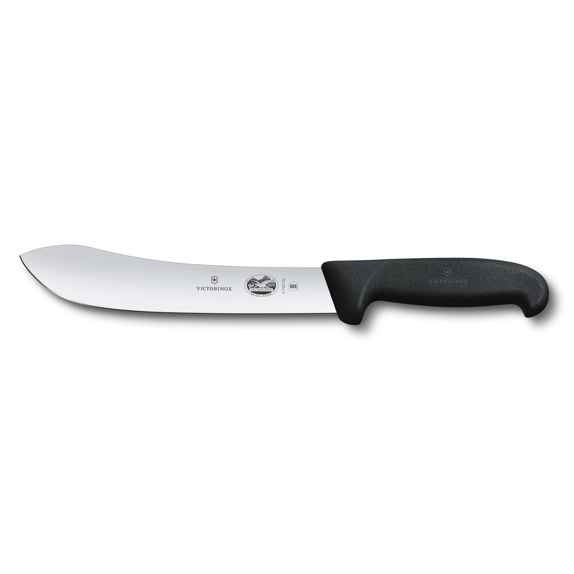 Slaktkniv bred spets svart Fibrox