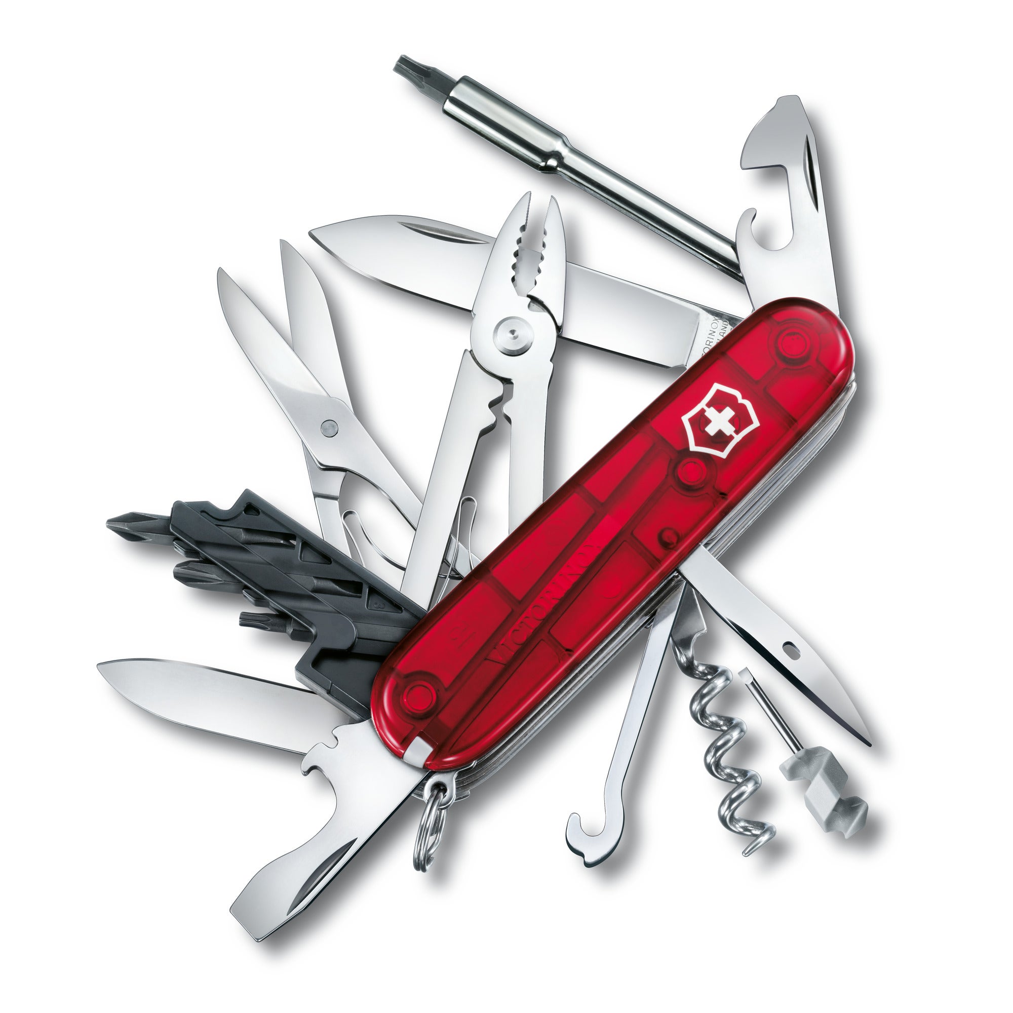 Fickkniv CyberTool M röd transparent, 91 mm