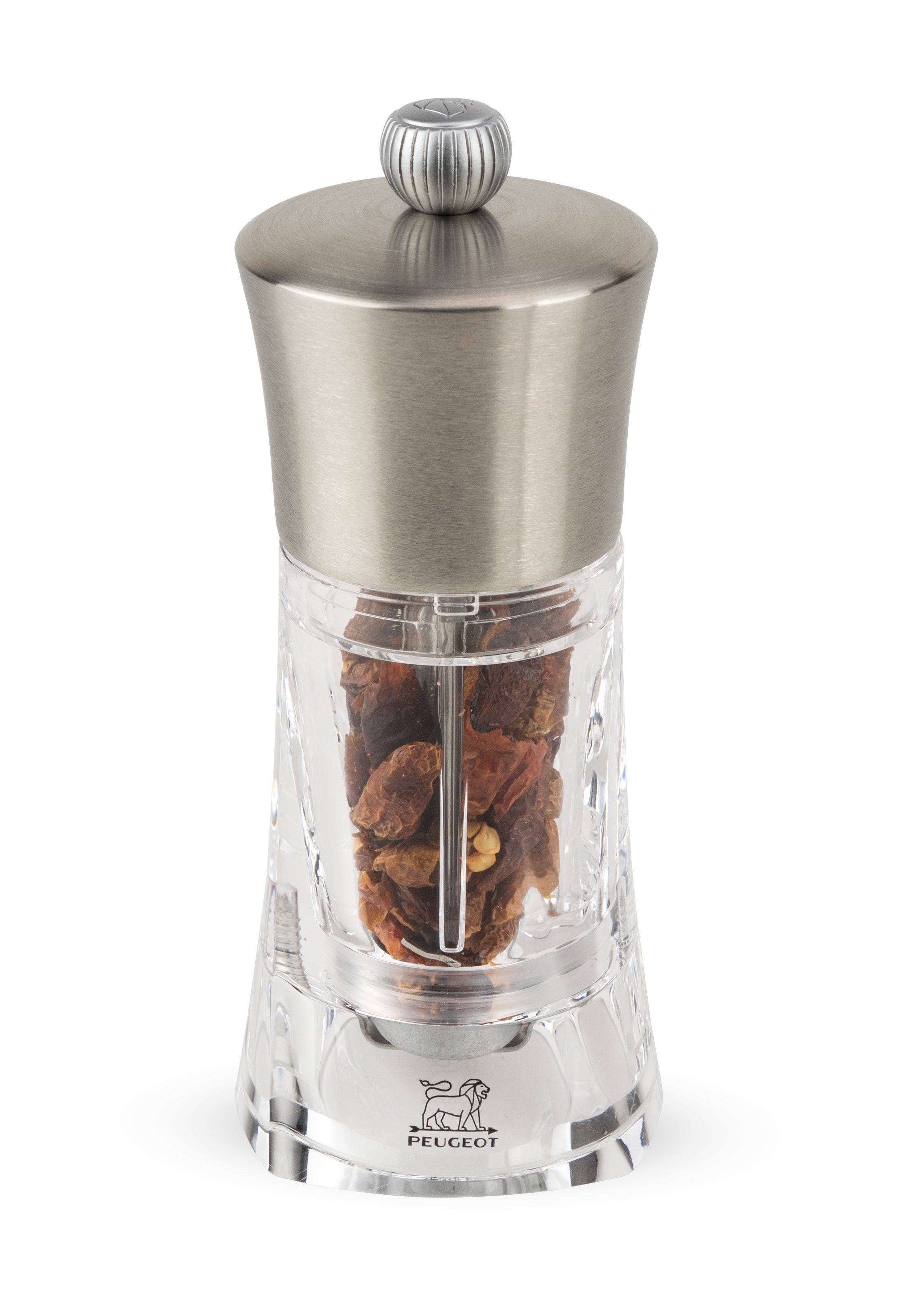 Ouessant Chili Mill Transparent/ Inox 14 cm