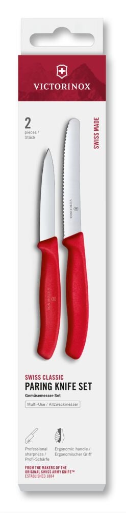 Swiss Classic, paring knife set, 2pcs, straight/wa