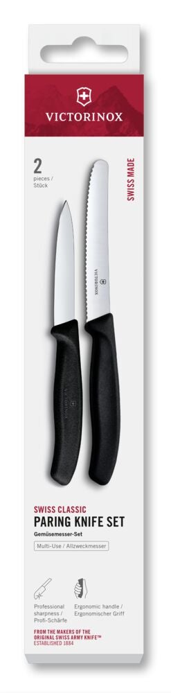 Swiss Classic, paring knife set, 2pcs, straight/wa
