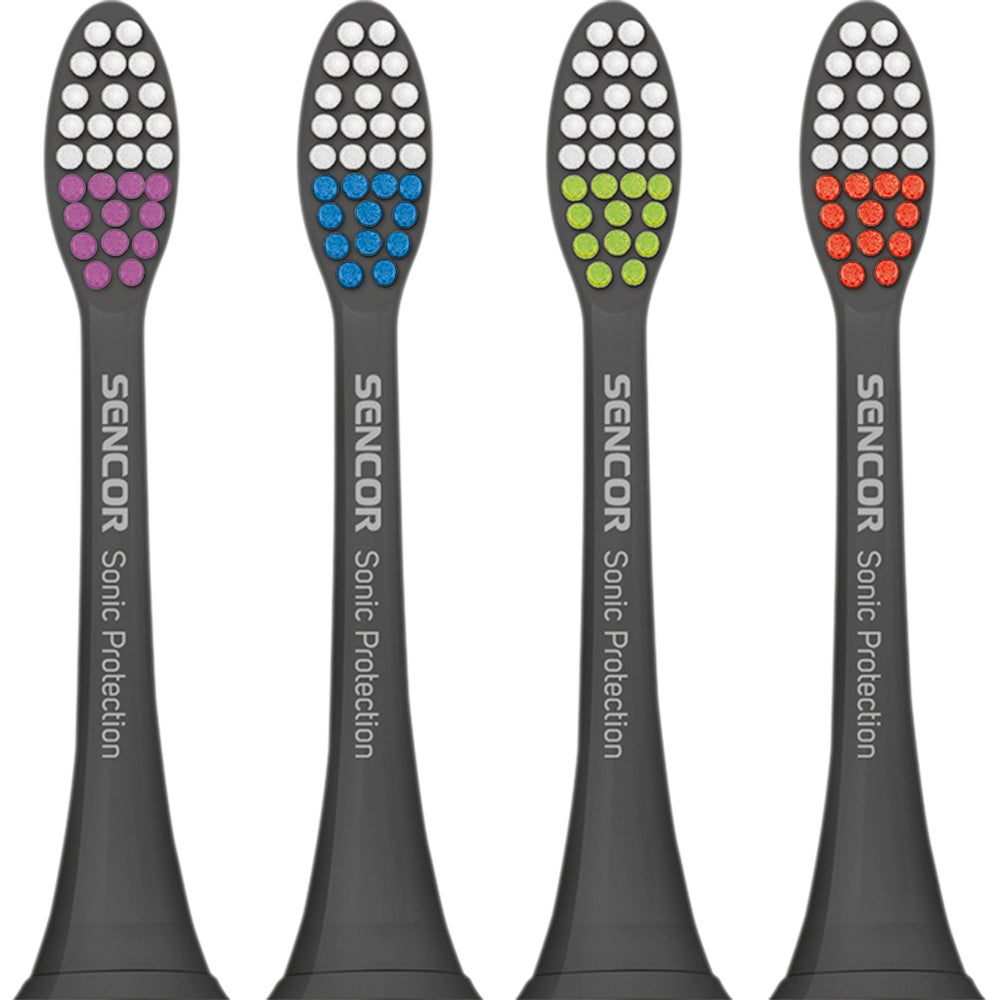 SENCOR Tandborstar 4-Pack Sonic Protection Svart R