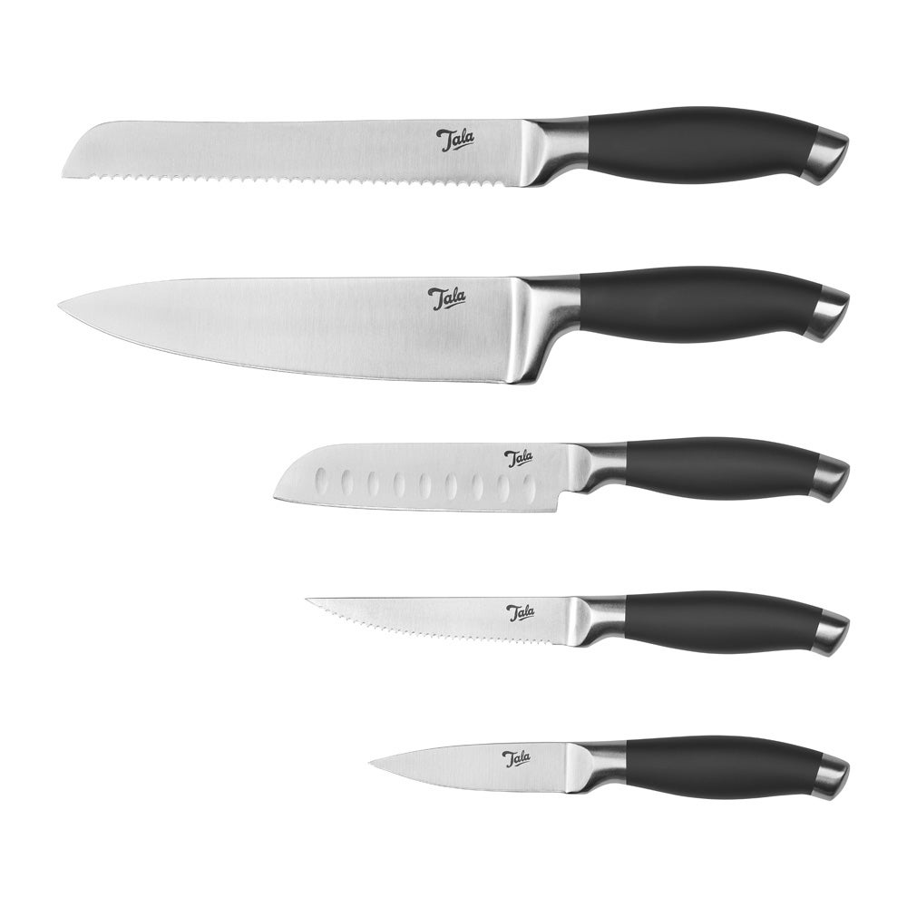 Tala 5-Pc Knife Block w integraded Ceramic Shapern