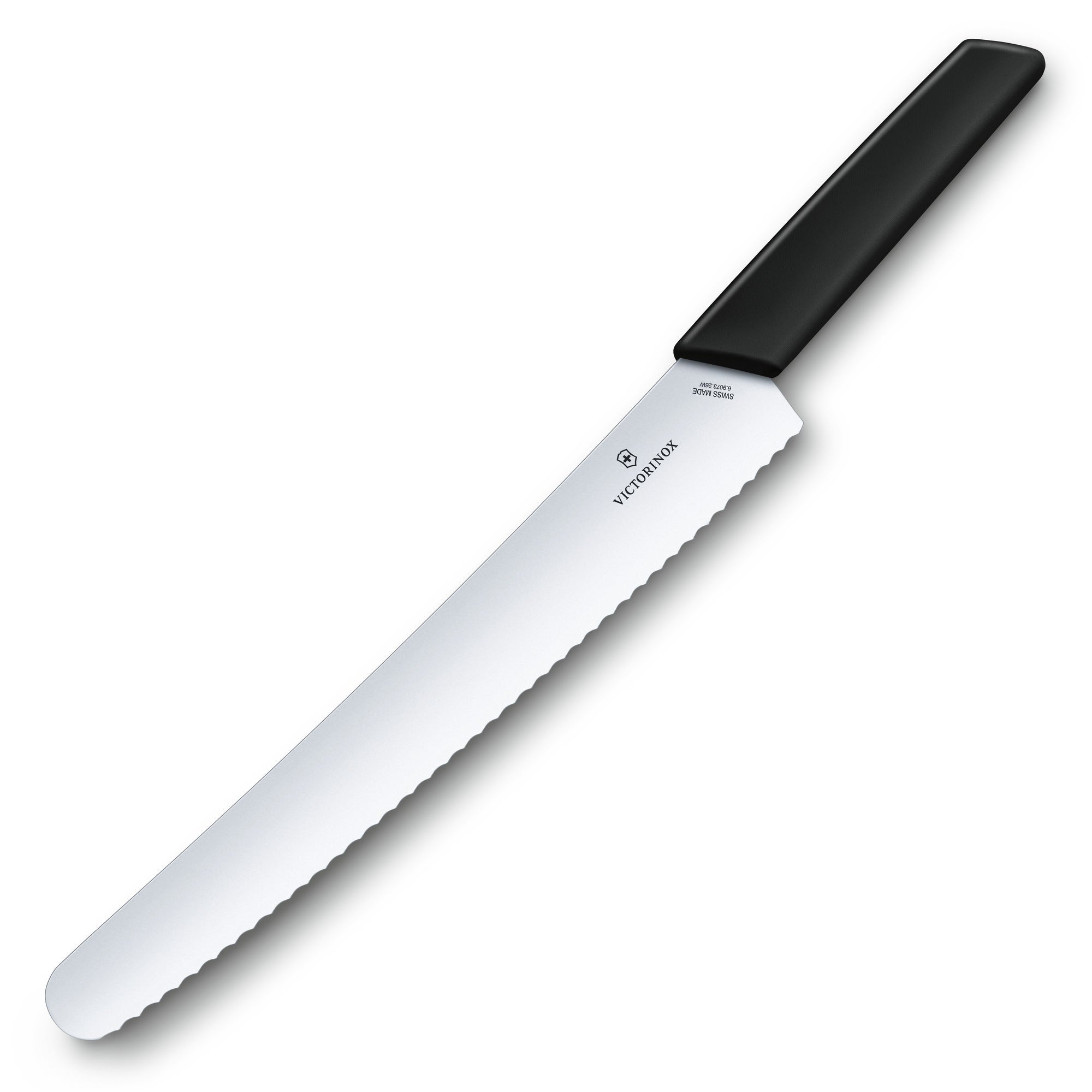 Bread-and pastry knife wavy 26cm Black
