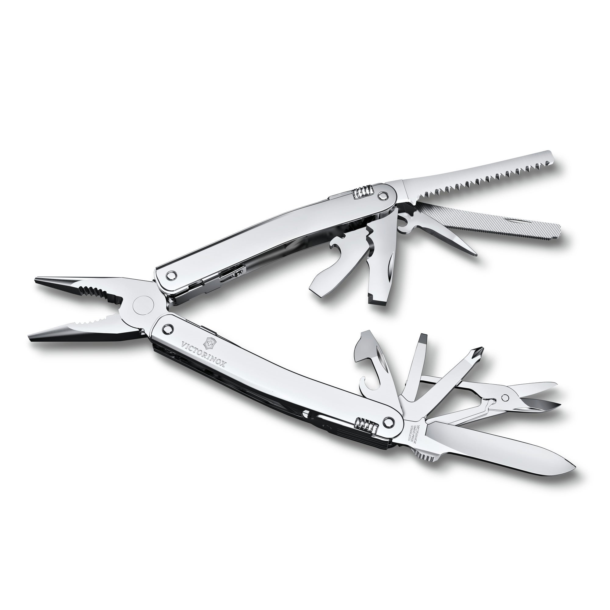 Swiss Tool Spirit MX, silver, in nylon pouch