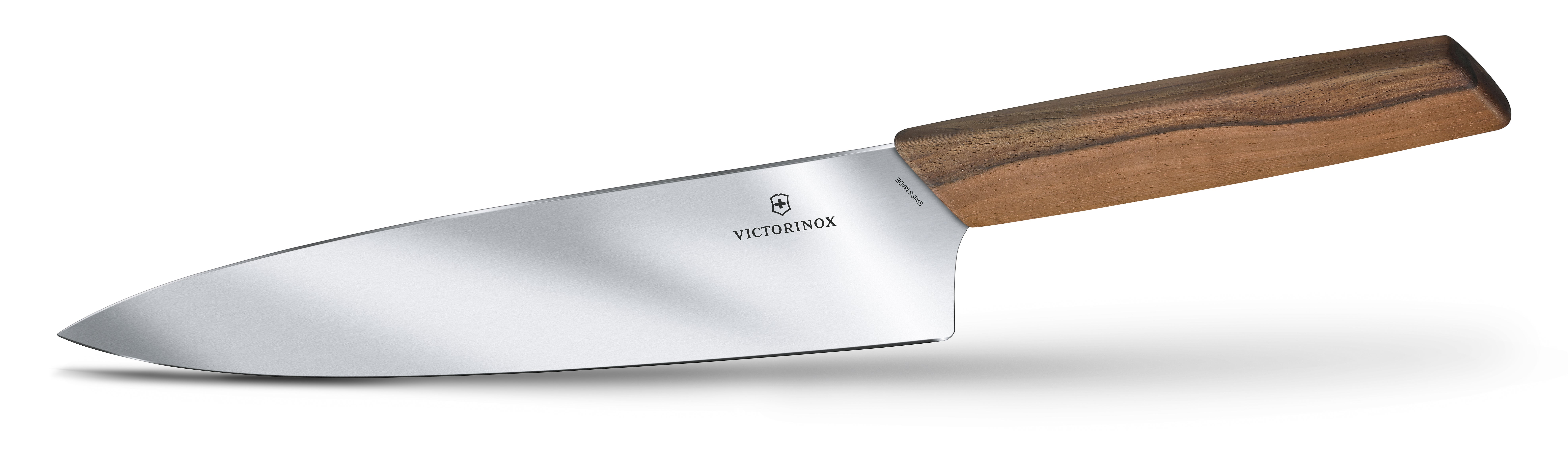Swiss Modern Carving Knife 20 cm walnut wood gift
