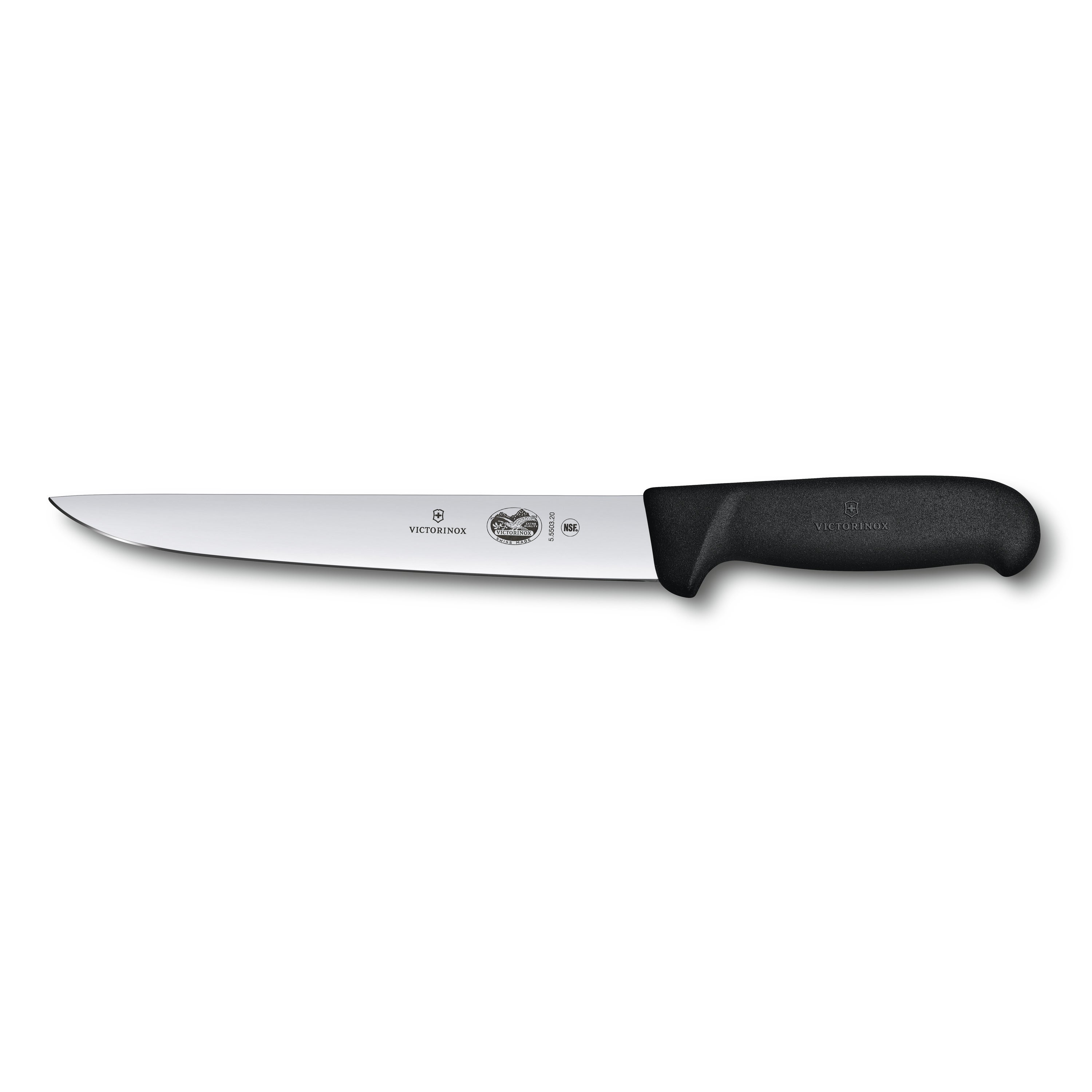 Styckningskniv, svart Fibrox,