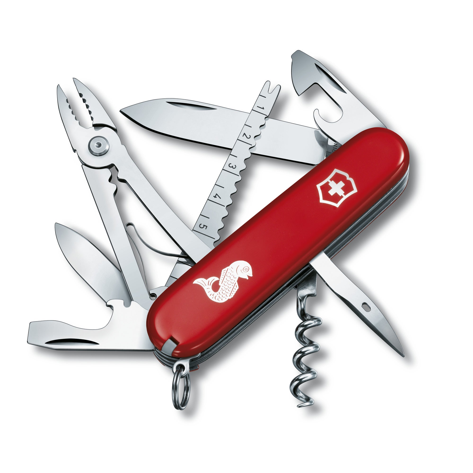 Fickkniv Angler-logo, röd