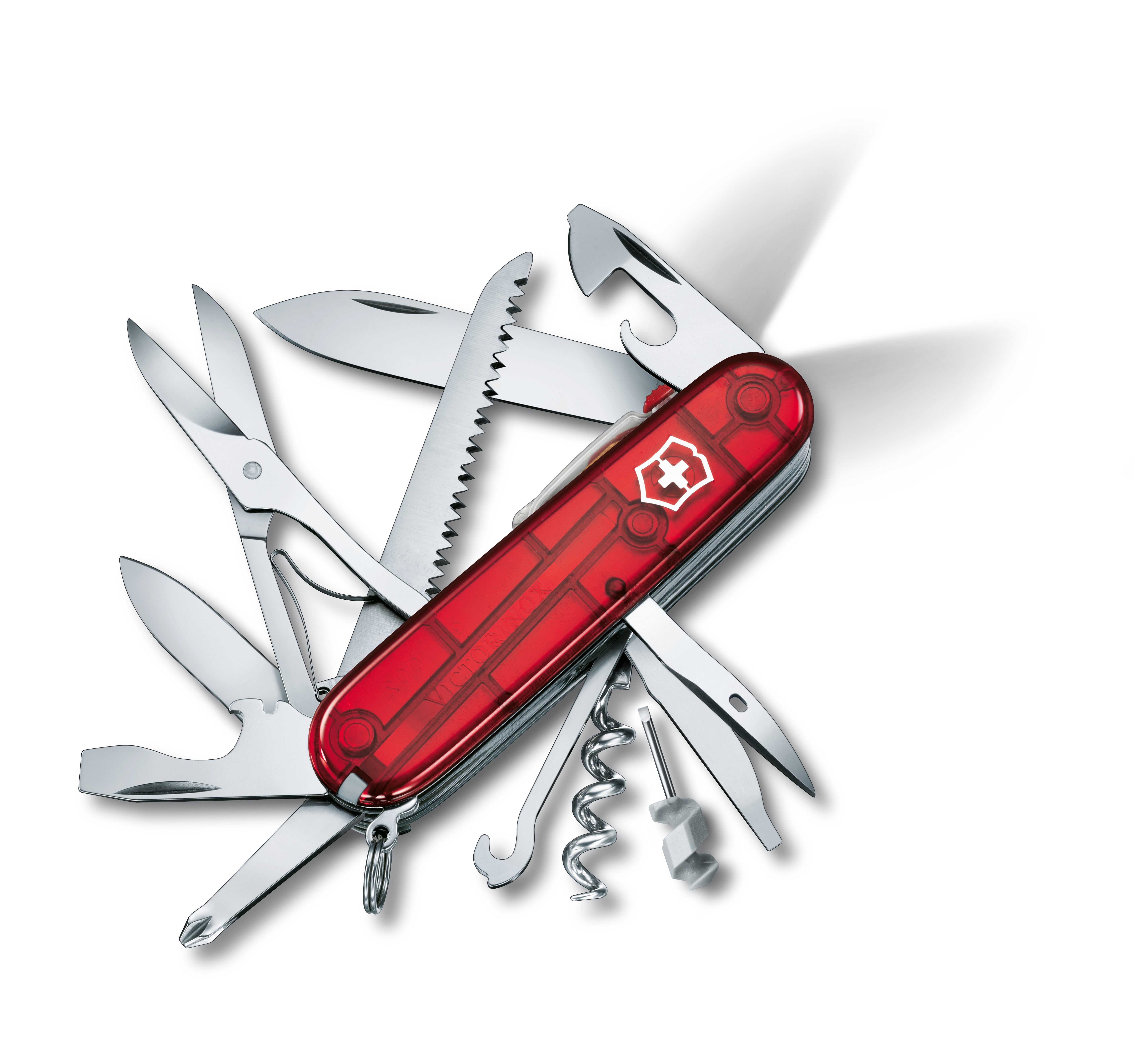 Fickkniv Huntsman Lite röd transparent, 91 mm