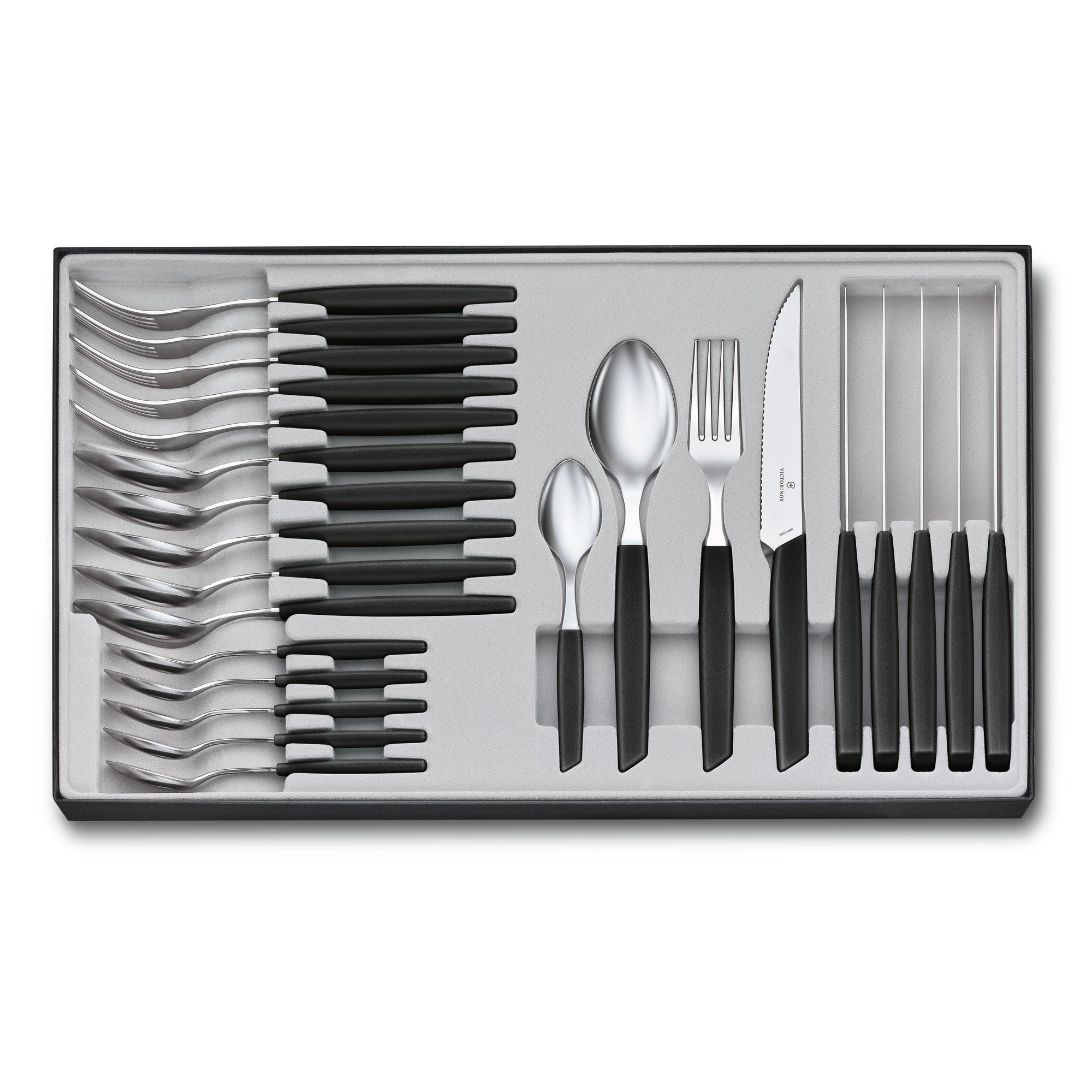 Swiss Modern Table-Set, 24 pcs., black