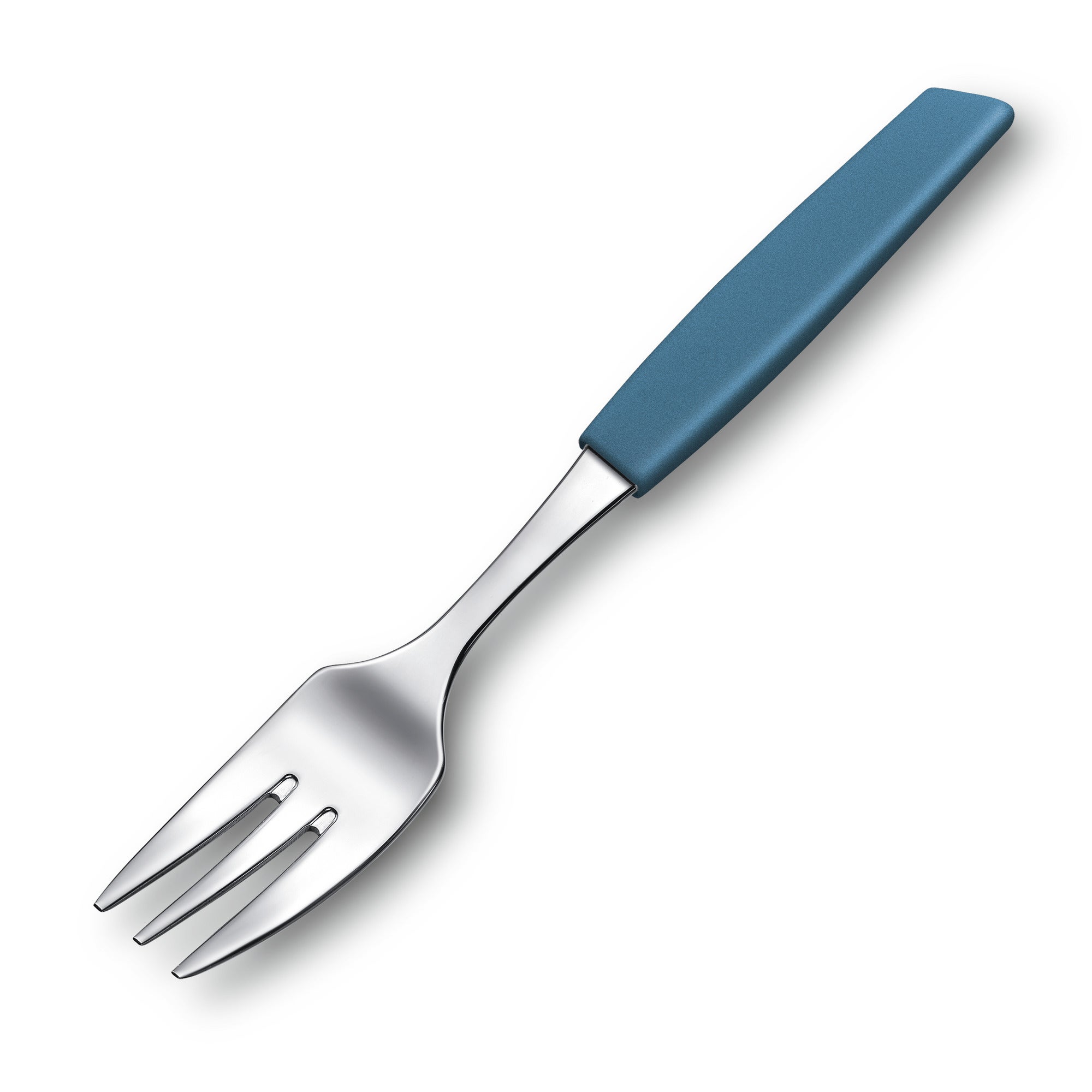 Swiss Modern Cake Fork, cornflower-blue 6-pack