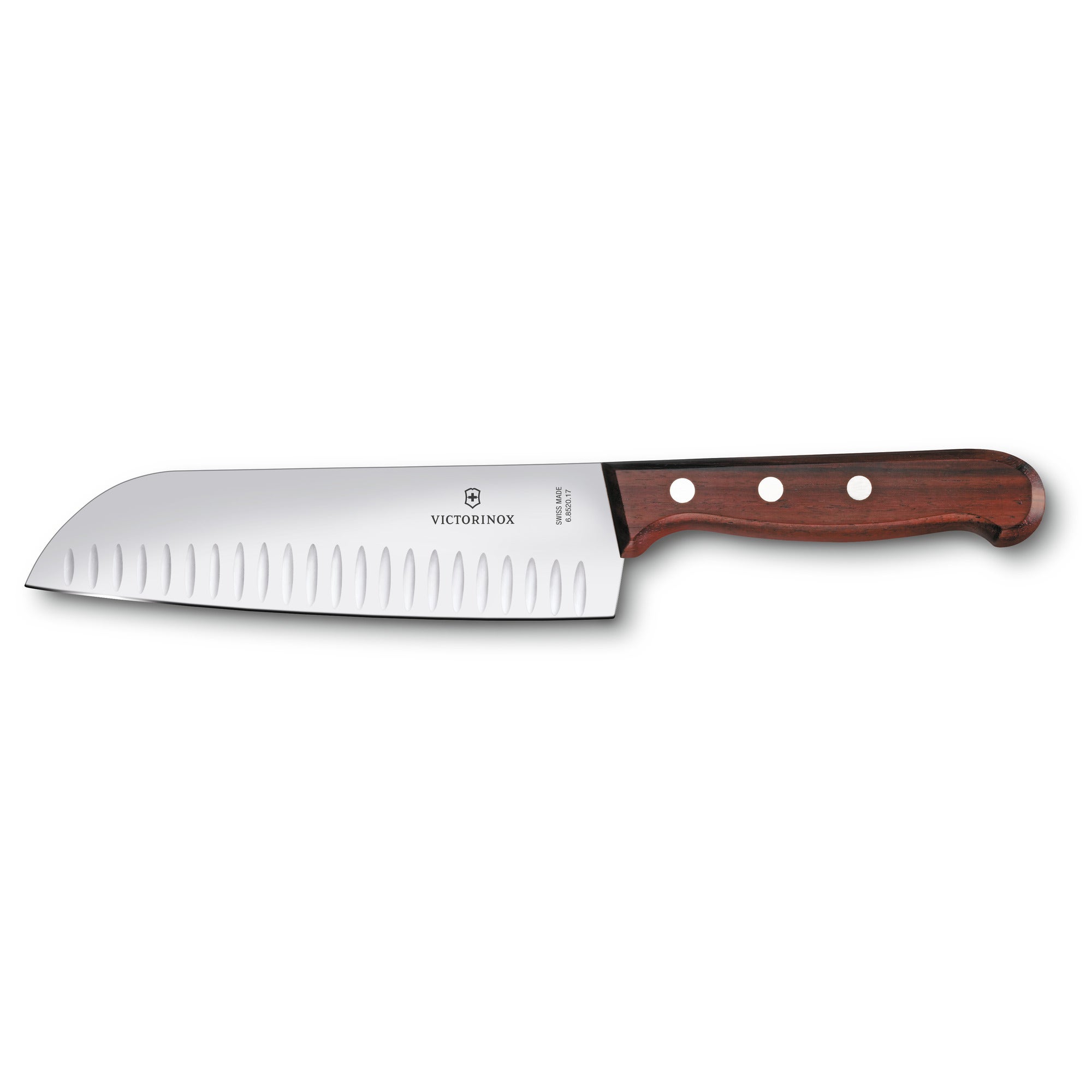 Santokukniv, räfflad,17cm, medträhandtag