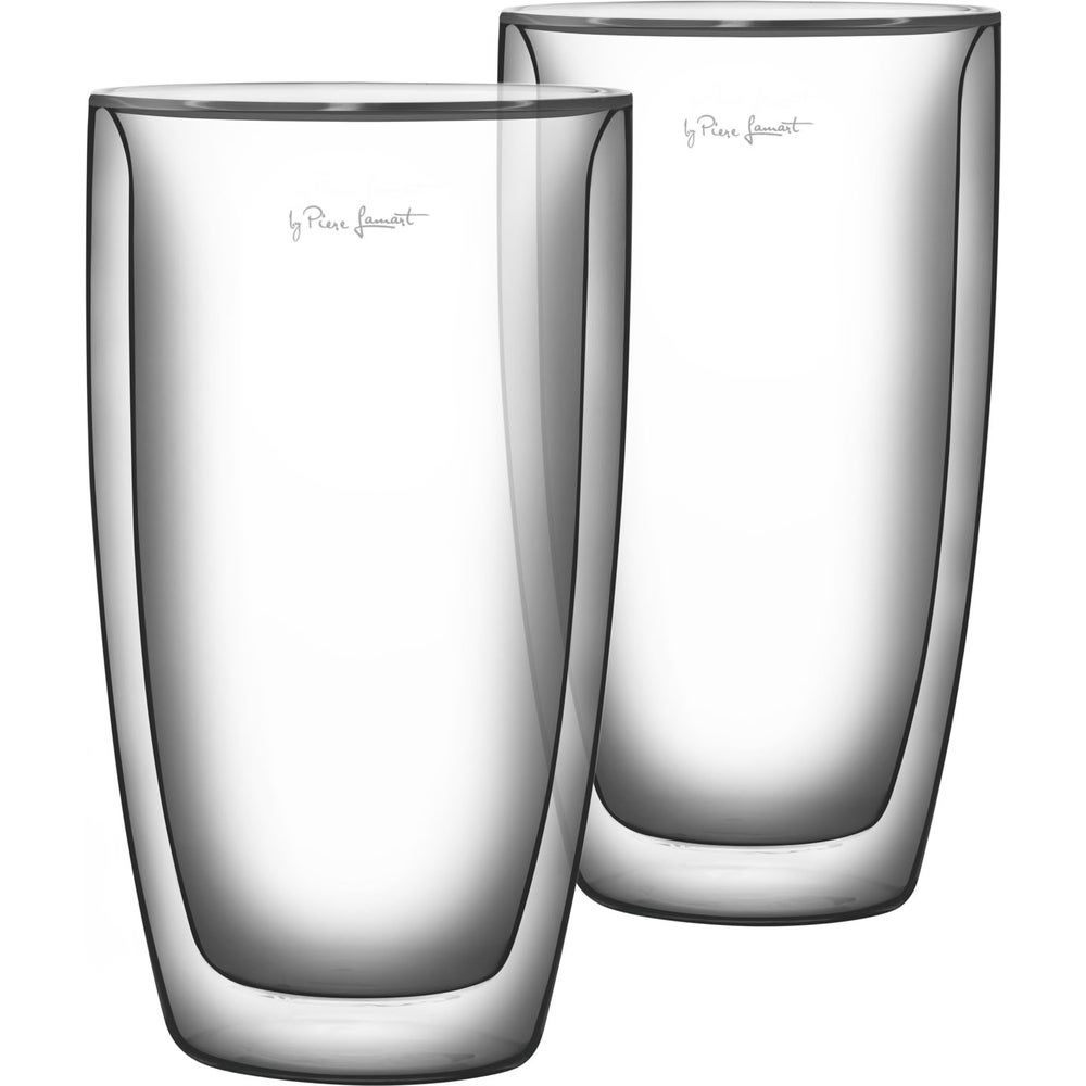 LAMART Latte Glas 2 Pack, 380 ml, Dubbelvägg