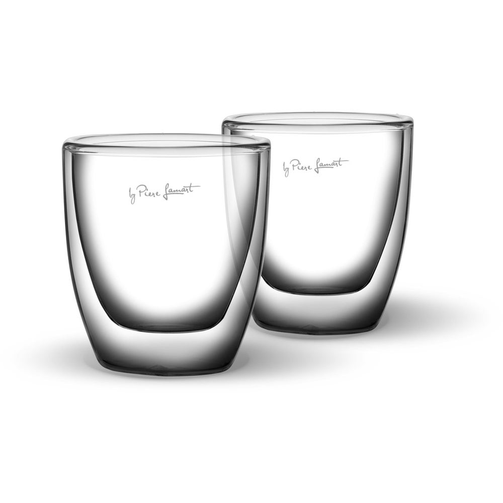 LAMART Latte Glas 2 Pack, 80 ml, Dubbelvägg