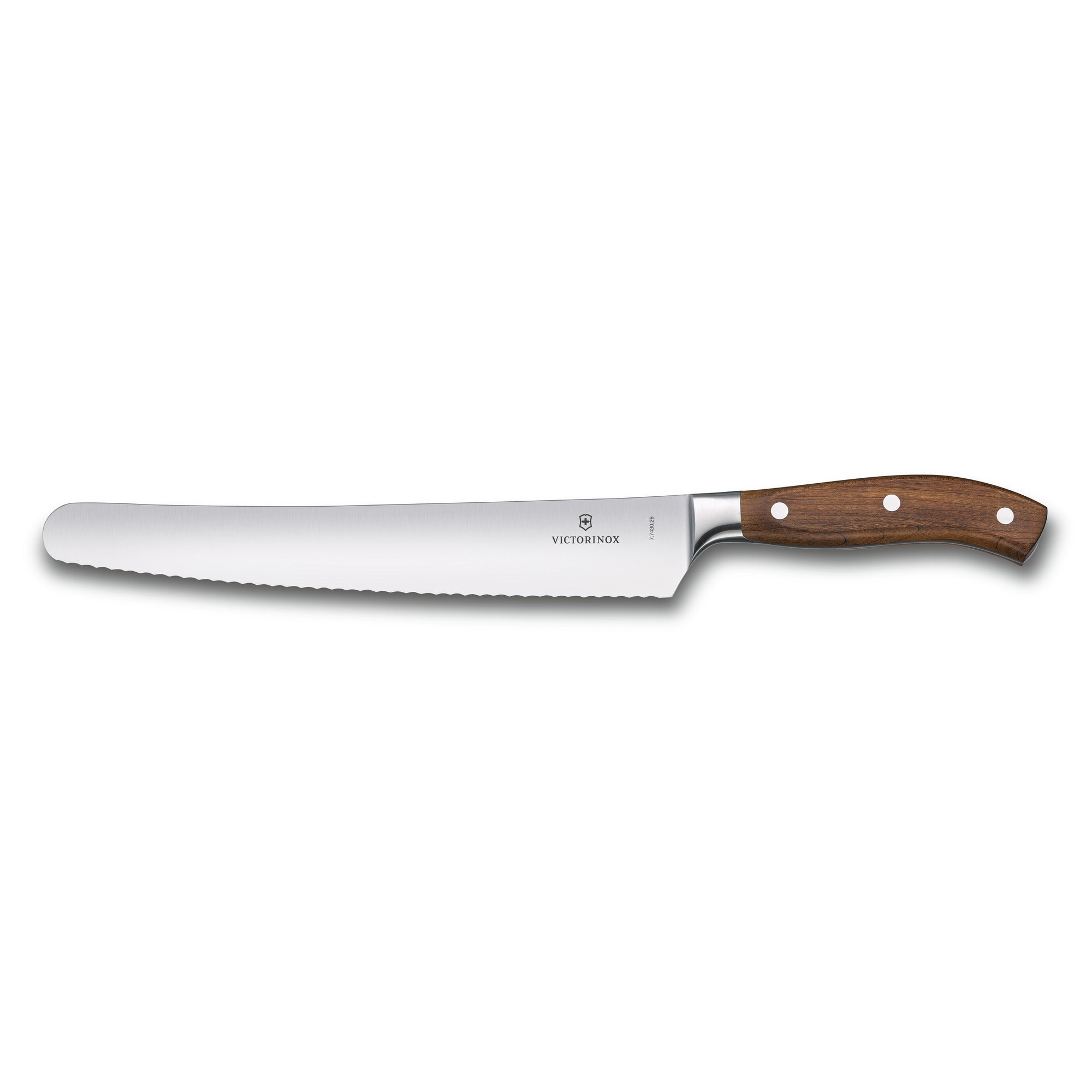 Grand Maître Wood B&P Knife, 26cm, Brown,wavy edge