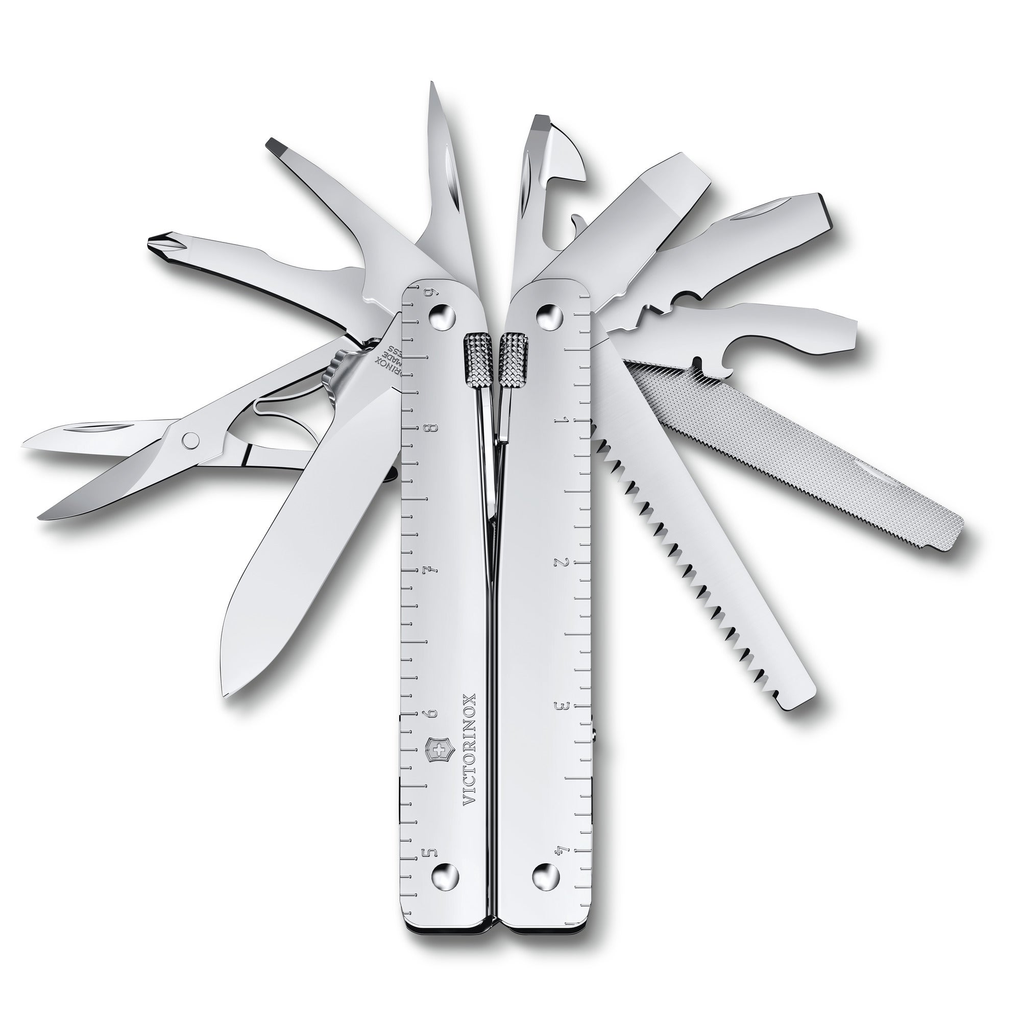 Swiss Tool MX, silver, in nylon pouch