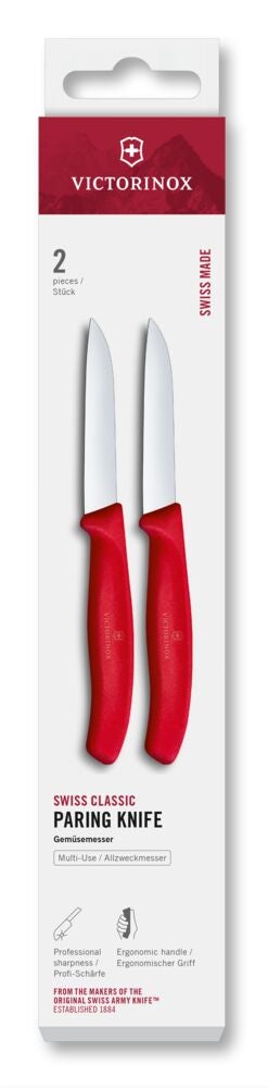 Swiss Classic, paring knife, 2pcs, 8cm, straight, 