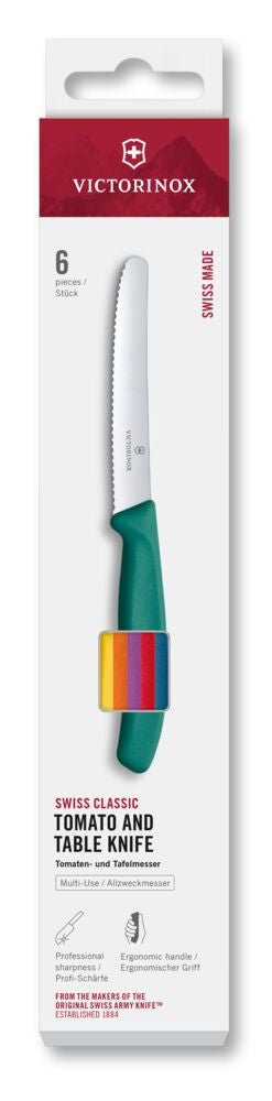 Swiss Classic, tomato & table knife, 6pcs, 11cm, w