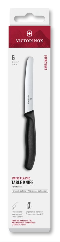 Swiss Classic, table knife, 6pcs, 11cm, straight, 