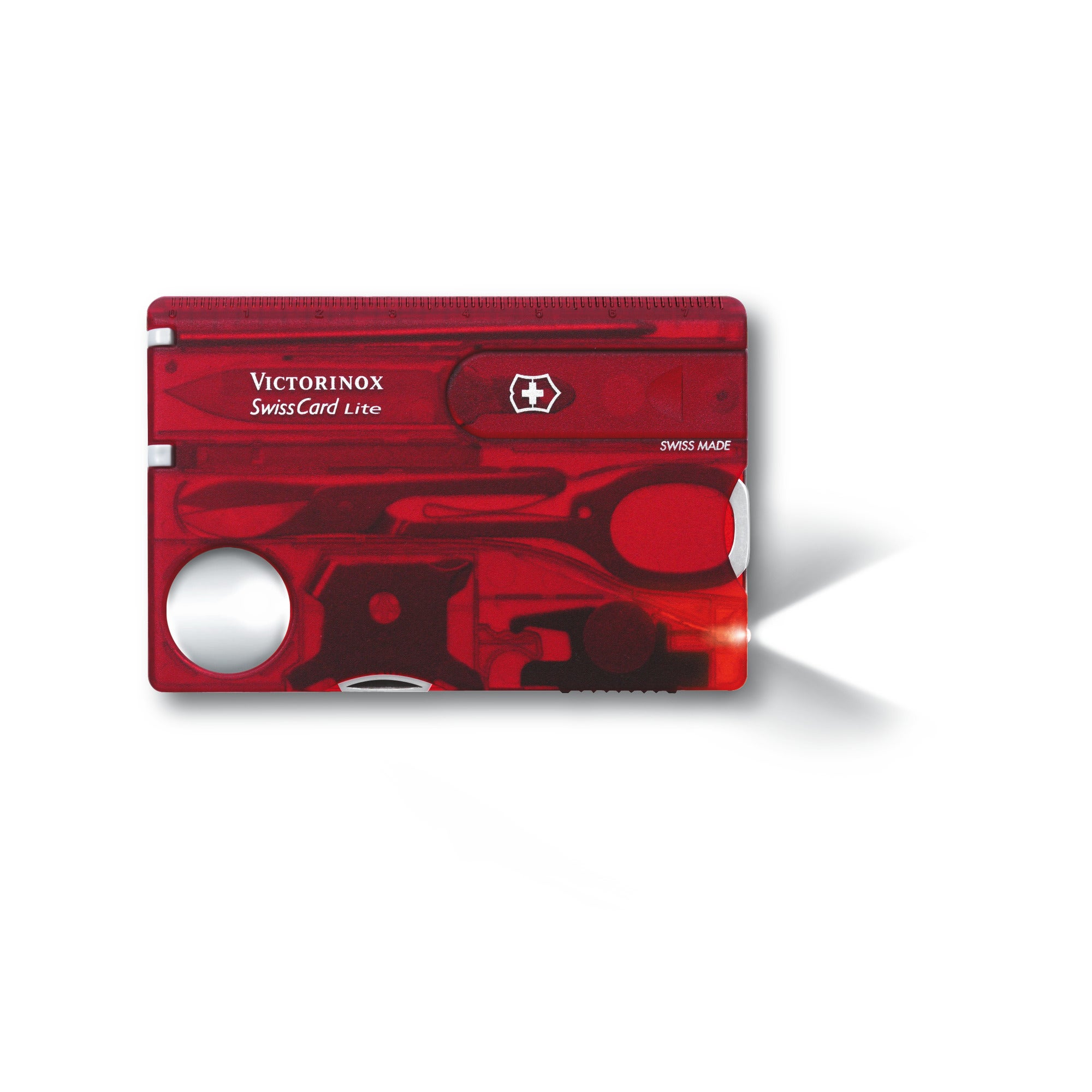 SwissCard Lite, röd transparent