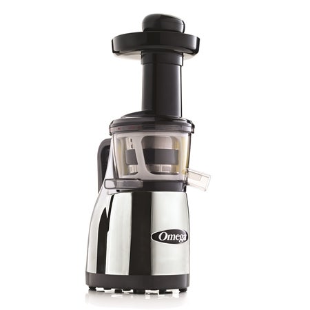 Vertikal Slowjuicer med handtag krom/svart