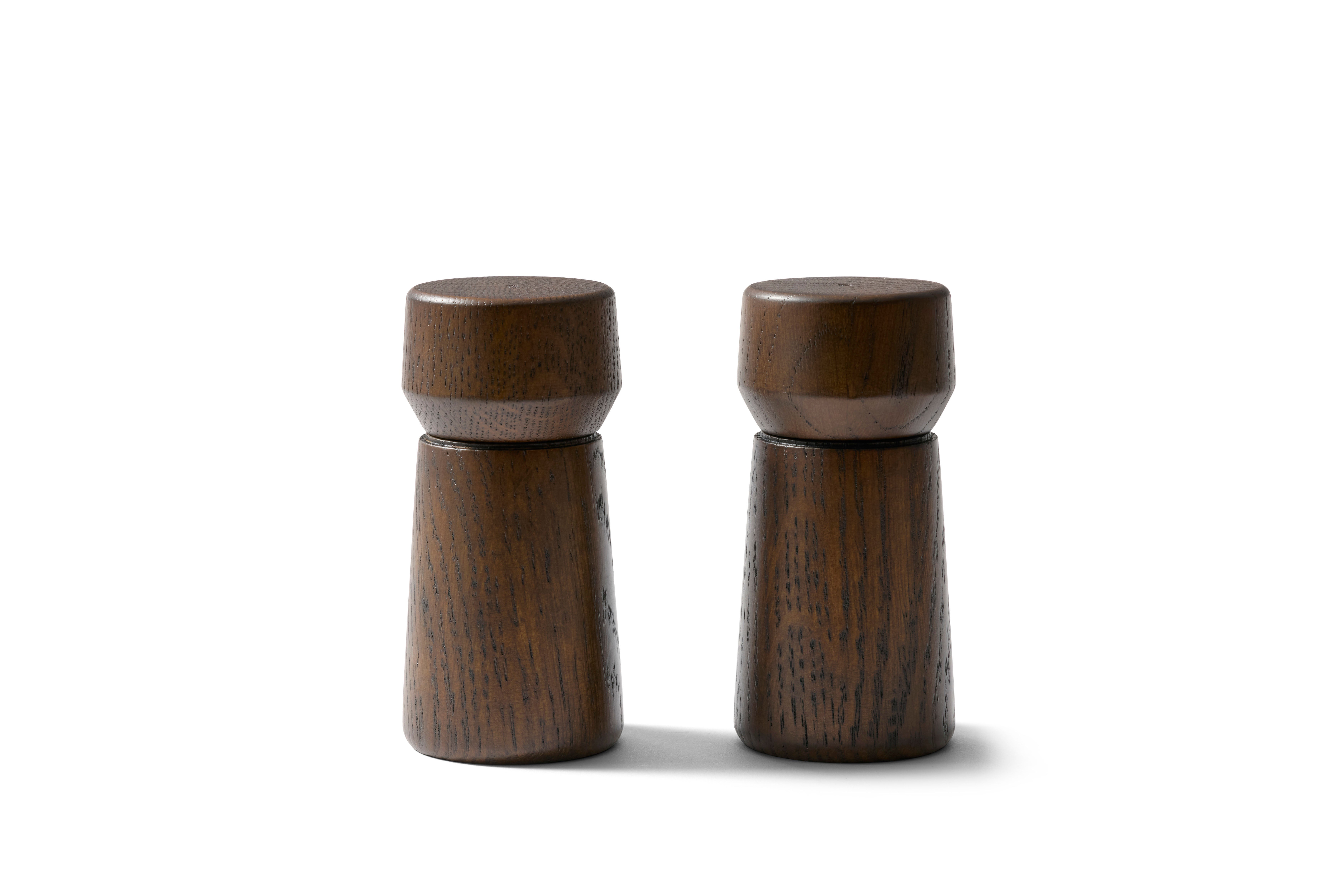 AMSTERDAM 2 PCS GRINDER SET 11 cm Oak smoked