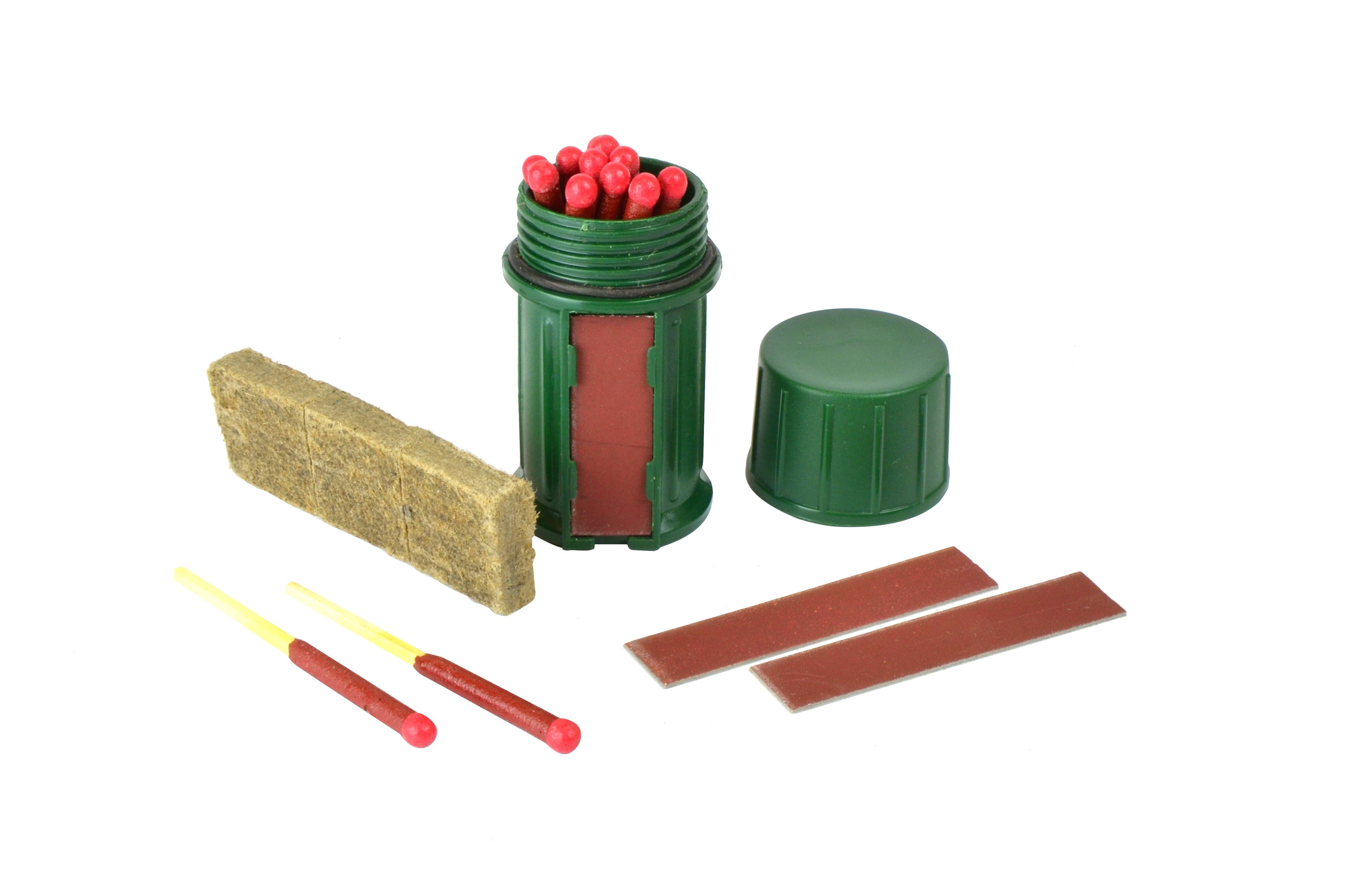 FireStarting Kit - Matches, Tinder, and Case