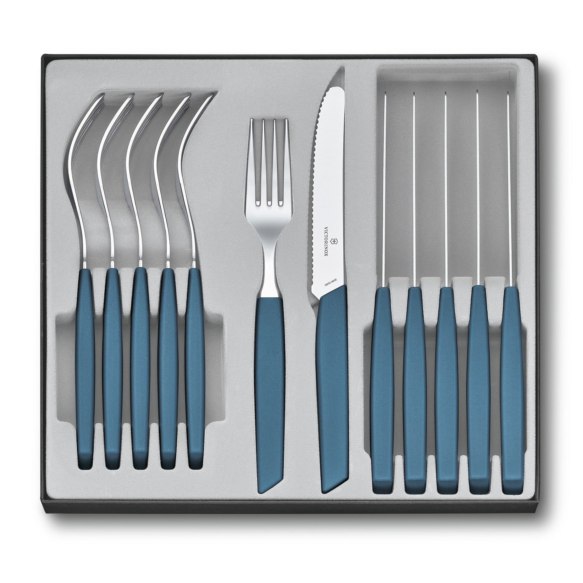 Swiss Modern Table-Set, 12 pcs., cornflower-blue