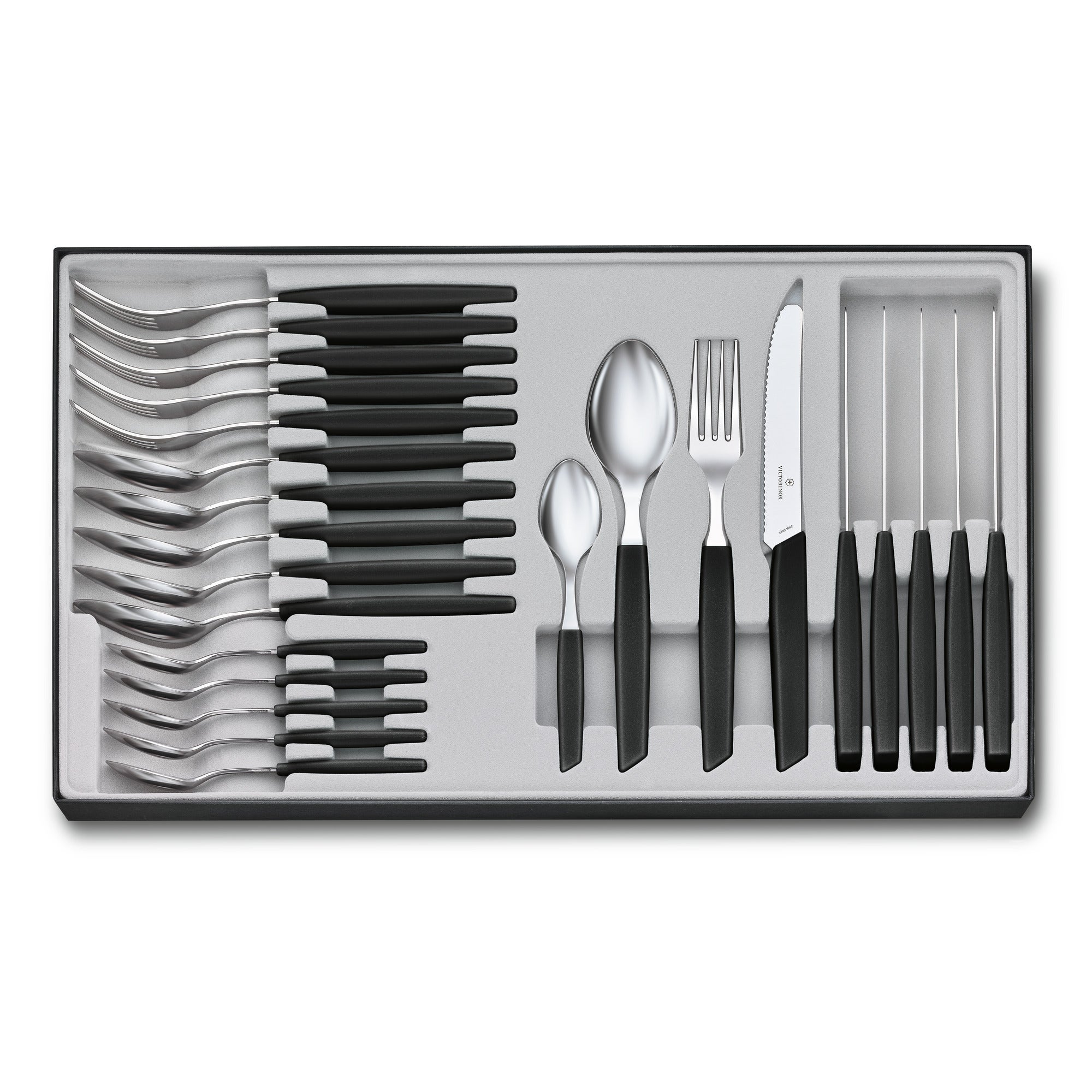 Swiss Modern Table-Set, 24 pcs., black