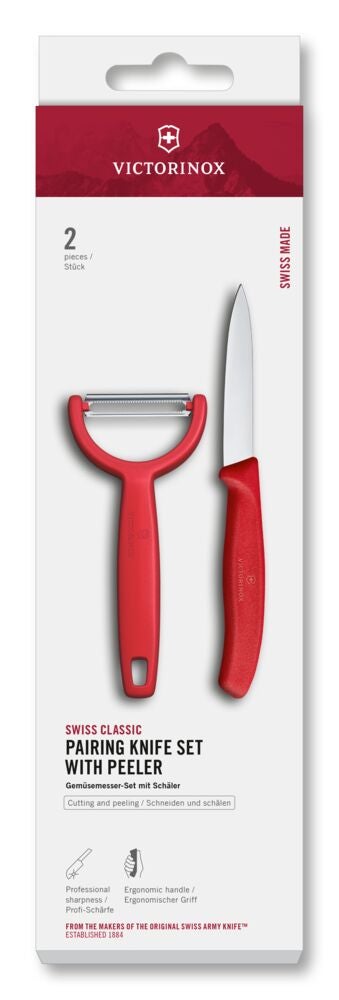 Swiss Classic, paring knife set with Y-peeler, 2pc