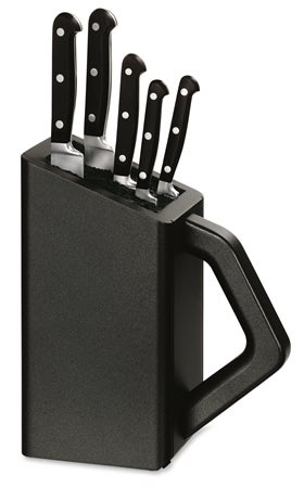 Knivblock, 6 del, smidda i