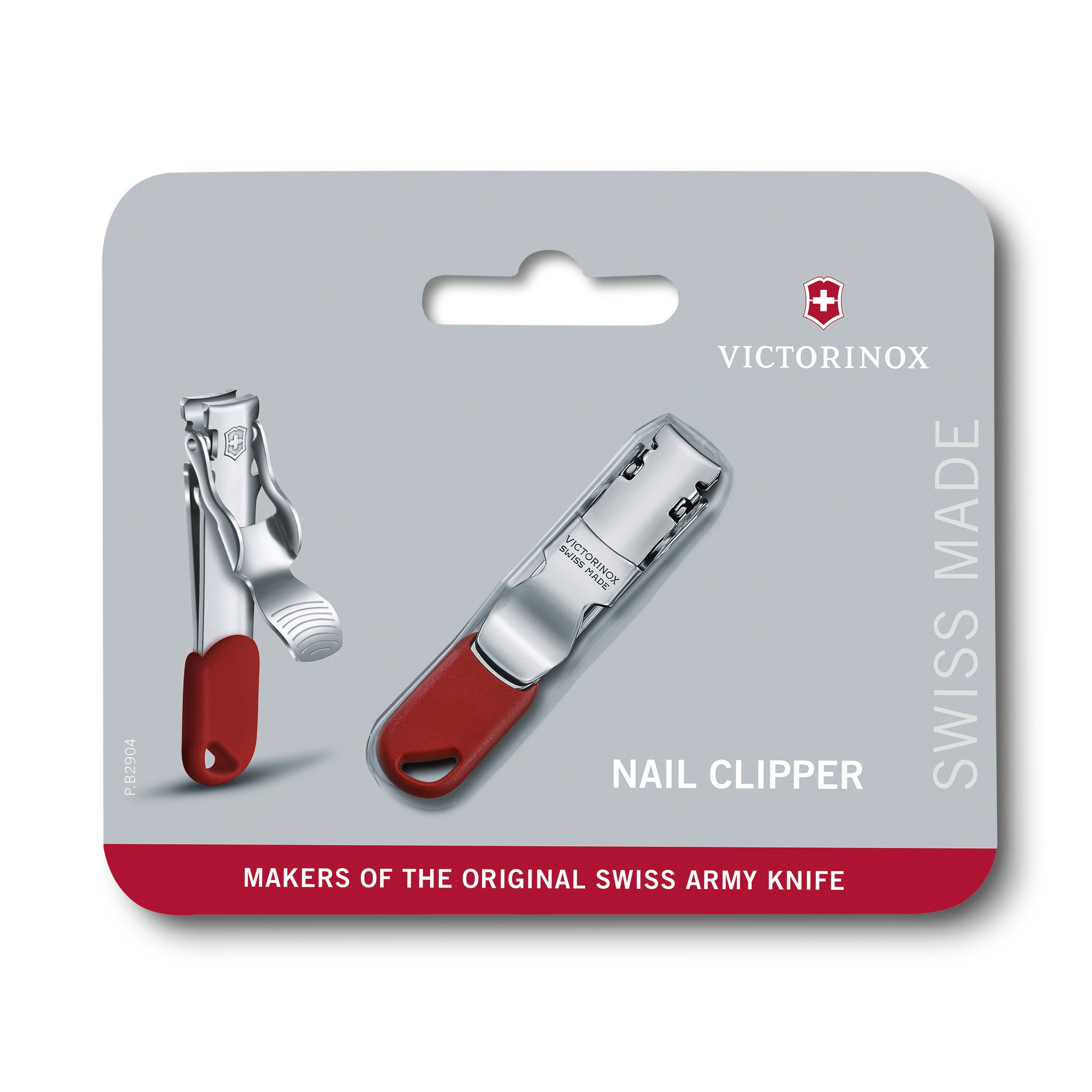 Nail Clipper, red, in blister