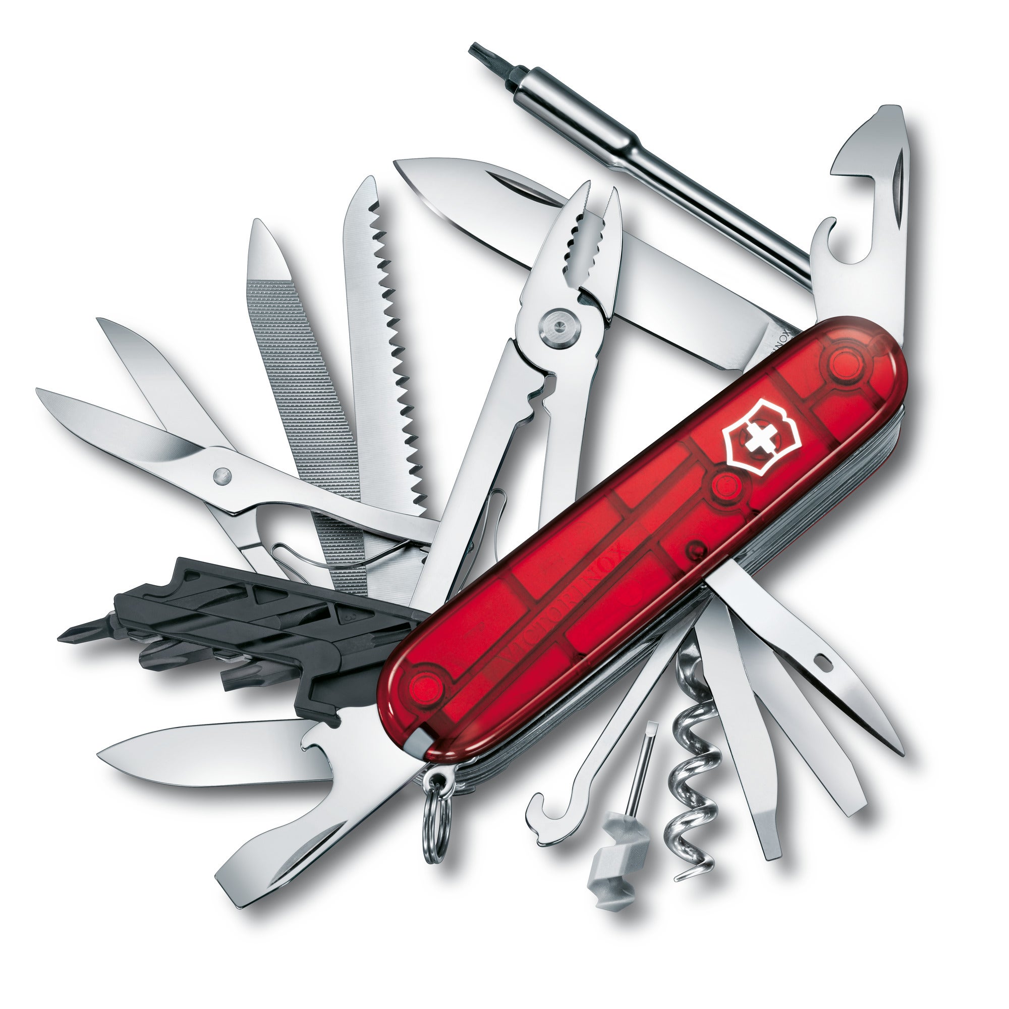 Fickkniv CyberTool L röd transparent, 91 mm